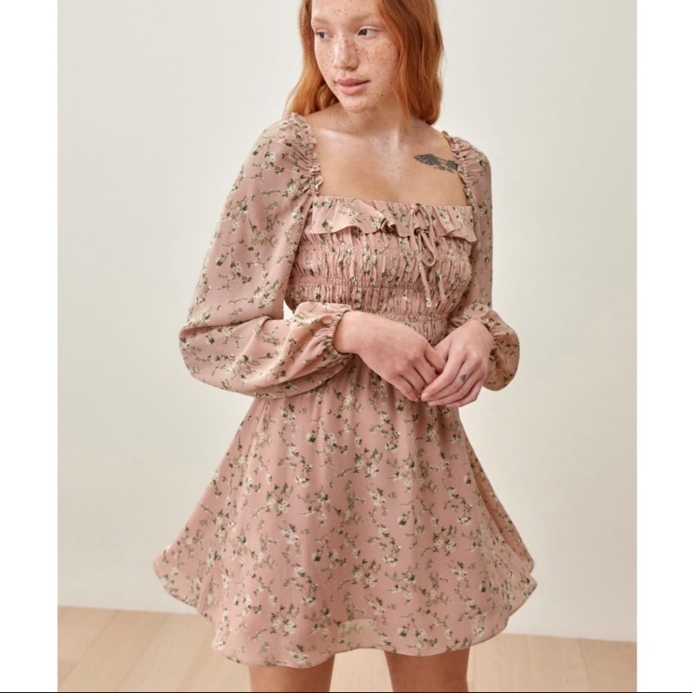 Reformation Morris Mini Floral Dress